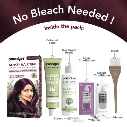 Paradyes Velvet Burgundy Glossy Hair Tint